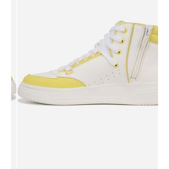 Yellow and White High-Top Sneakers - Picture 2 of 11